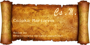 Csipka Marianna névjegykártya