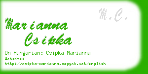 marianna csipka business card